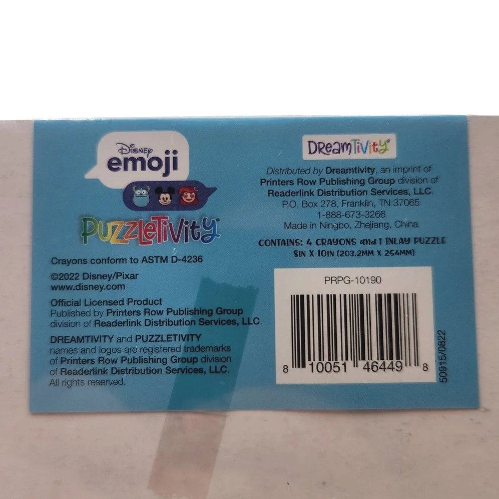 2x Disney Color A Puzzle‎ Emoji Characters Puzzletivity 8 x 10, Crayons Ages 4+